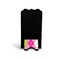 Pink & Green Argyle Stylized Phone Stand - Back