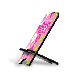 Pink & Green Argyle Stylized Cell Phone Stand - Small w/ Monograms