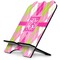 Pink & Green Argyle Stylized Tablet Stand - Side View