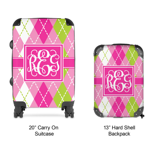Pink & Green Argyle Suitcase Set 4 - APPROVAL