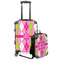 Pink & Green Argyle Suitcase Set 4 - MAIN