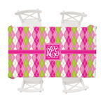 Pink & Green Argyle Tablecloth - 58"x102" (Personalized)