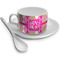 Pink & Green Argyle Tea Cup Single