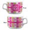 Pink & Green Argyle Tea Cup - Single Apvl