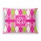 Pink & Green Argyle Throw Pillow (Rectangular - 12x16)
