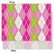 Pink & Green Argyle Tissue Paper - Heavyweight - Medium - Front & Back
