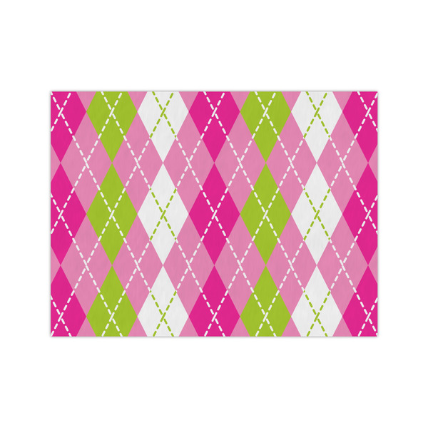 Custom Pink & Green Argyle Medium Tissue Papers Sheets - Heavyweight