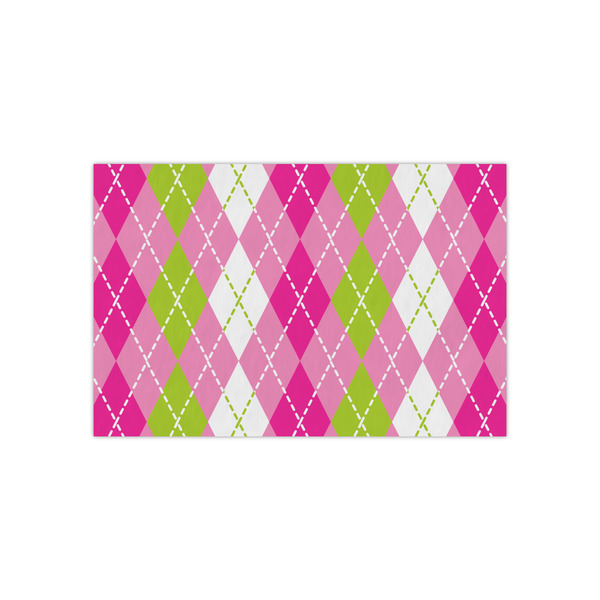 Custom Pink & Green Argyle Tissue Paper Sheets - Small - Heavyweight
