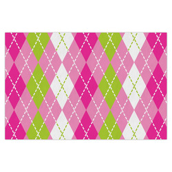 Pink & Green Argyle X-Large Tissue Papers Sheets - Heavyweight