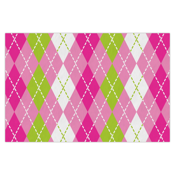 Custom Pink & Green Argyle Tissue Paper Sheets - X-Large - Heavyweight