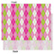 Pink & Green Argyle Tissue Paper - Lightweight - Large - Front & Back