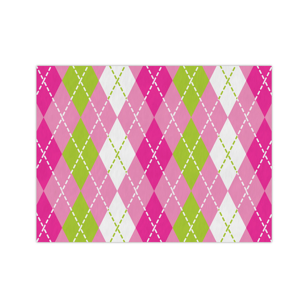 Custom Pink & Green Argyle Tissue Paper Sheets - Medium - Lightweight