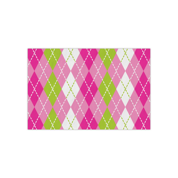 Custom Pink & Green Argyle Tissue Paper Sheets - Small - Lightweight