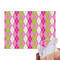 Pink & Green Argyle Tissue Paper Sheets - Main
