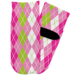 Pink & Green Argyle Toddler Ankle Socks