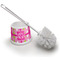 Pink & Green Argyle Toilet Brush (Personalized)