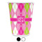 Pink & Green Argyle Custom Waste Basket