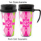Pink & Green Argyle Travel Mugs - with & without Handle