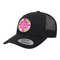 Pink & Green Argyle Trucker Hat - Black (Personalized)