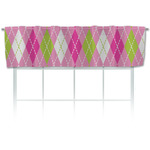 Pink & Green Argyle Valance