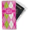 Pink & Green Argyle Travel Document Holder