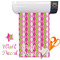 Pink & Green Argyle Vinyl Sheet (Re-position-able)