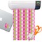 Pink & Green Argyle Sticker Vinyl Sheet (Permanent)