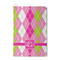 Pink & Green Argyle Waffle Weave Golf Towel (Personalized)