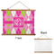 Pink & Green Argyle Wall Hanging Tapestry - Landscape - APPROVAL
