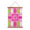 Pink & Green Argyle Wall Hanging Tapestry (Personalized)