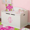 Pink & Green Argyle Wall Monogram on Toy Chest