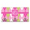 Pink & Green Argyle Wall Mounted Coat Hanger - Front View