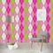 Pink & Green Argyle Wallpaper Scene