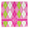 Pink & Green Argyle Washcloth - Front - No Soap