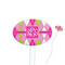 Pink & Green Argyle Oval Plastic Stir Sticks (Personalized)