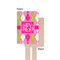 Pink & Green Argyle Wooden 6.25" Stir Stick - Rectangular - Single - Front & Back