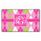 Pink & Green Argyle XXL Gaming Mouse Pads - 24" x 14" - APPROVAL