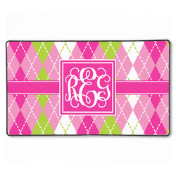 Pink & Green Argyle XXL Gaming Mouse Pad - 24" x 14" (Personalized)