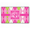 Pink & Green Argyle XXL Gaming Mouse Pad - 24" x 14" (Personalized)