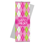 Pink & Green Argyle Yoga Mat Towel (Personalized)