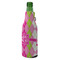 Pink & Green Argyle Zipper Bottle Cooler - ANGLE (bottle)