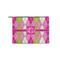 Pink & Green Argyle Zipper Pouch - Small - 8.5"x6" (Personalized)