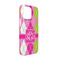 Pink & Green Argyle iPhone 13 Pro Case - Angle