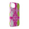 Pink & Green Argyle iPhone 14 Pro Case - Angle
