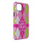 Pink & Green Argyle iPhone 14 Pro Max Tough Case - Angle