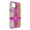 Pink & Green Argyle iPhone Case - Rubber Lined - iPhone 14 Pro Max (Personalized)