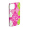 Pink & Green Argyle iPhone 15 Case - Angle