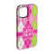 Pink & Green Argyle iPhone Case - Rubber Lined - iPhone 15 Pro (Personalized)