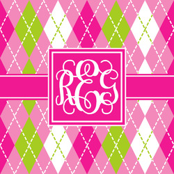 Pink & Green Argyle