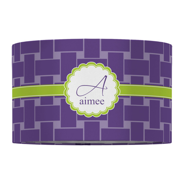 Waffle Weave 12" Drum Lampshade - FRONT (Fabric)